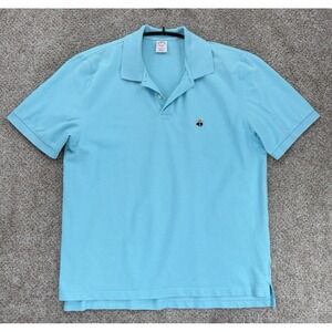 Brooks Brothers 1818 Original-Fit Performance Polo Mens Size XL Aqua Light Blue